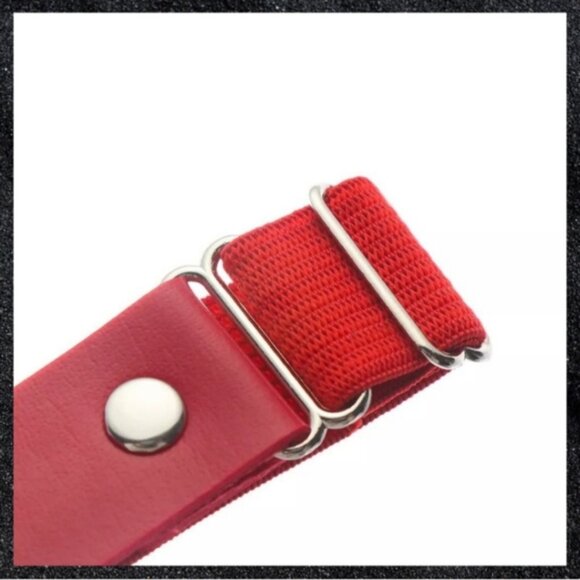 Dark Brown Studded Open Heart Leather Thigh Garter Harness Pair Set - Picture 9 of 14